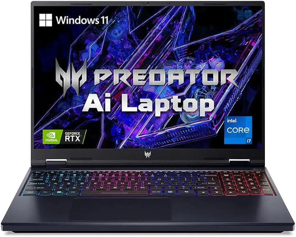 Acer Predator Helios Neo 16 Gaming Laptop Intel Core i7-14700HX Processor, RTX 4050-6GB GDDR6, WUXGA Display, 400 nits, 165Hz Refresh Rate (Win 11 Home/16 GB/1 TB SSD) - PHN16-72 with 40.64 cm (16")