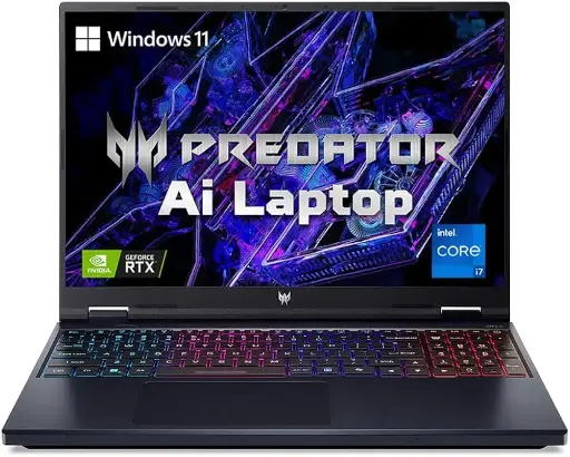 Acer Predator Helios Neo 16 Gaming Laptop Intel Core i7-14700HX Processor, RTX 4050-6GB GDDR6, WUXGA Display, 400 nits, 165Hz Refresh Rate (Win 11 Home/16 GB/1 TB SSD) - PHN16-72 with 40.64 cm (16")